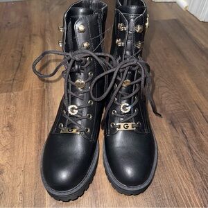 Brand new! Guess Los Angelous Black Combat Boots